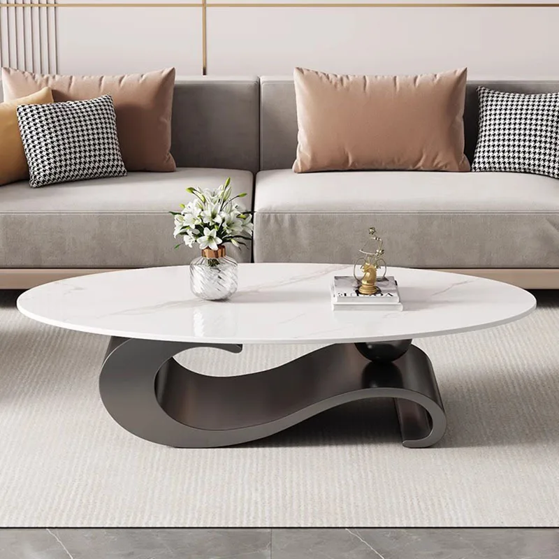 Nordic Living Room Coffee Table Advanced Sense Modern Luxury Glam Coffee Tables Marble Unique Mesa Centro Home Furniture