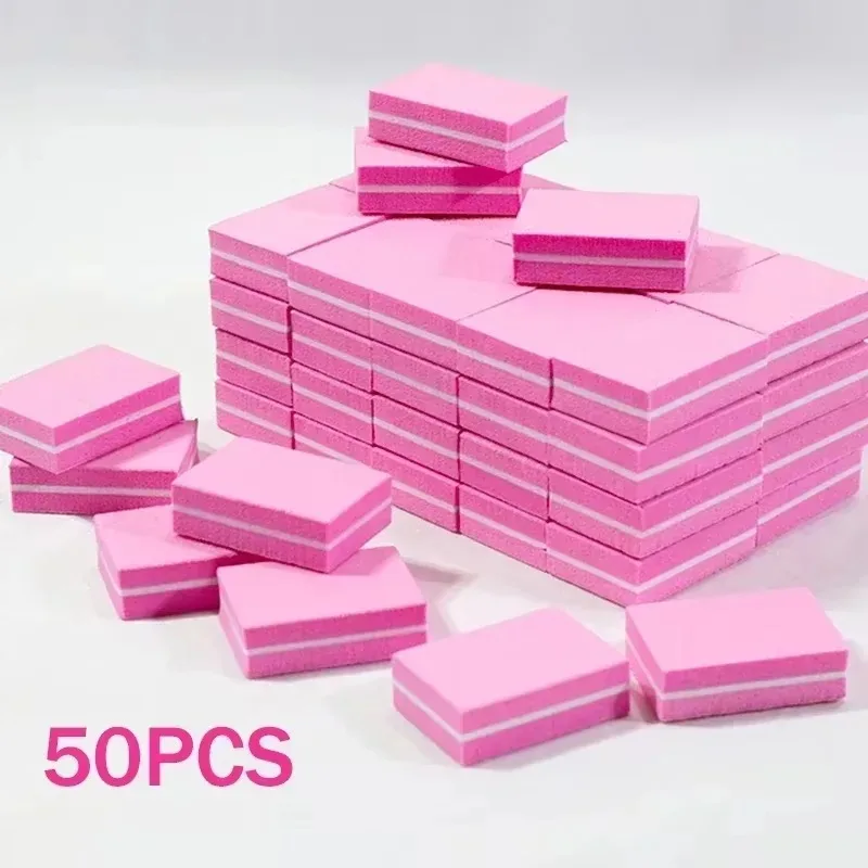 50pcs Mini Buffing Sanding Files Block Premium Quality Eco-Friendly Durable for Nail Art Pedicure Manicure Beauty Care Women