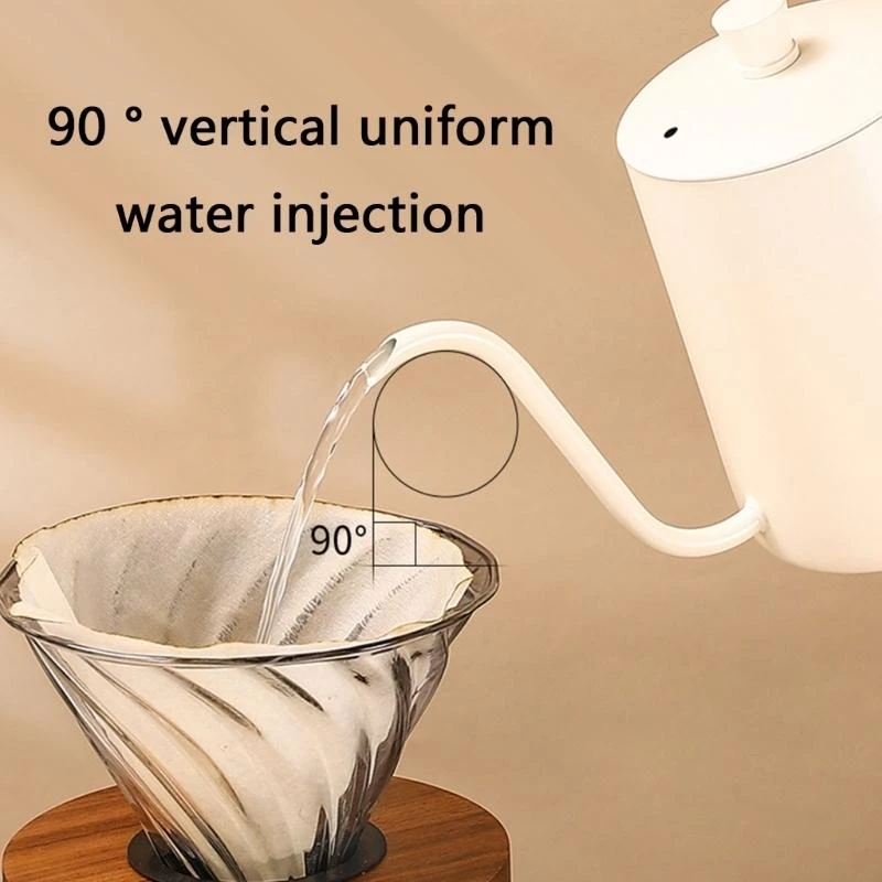 Pot air panas kopi menetes dengan tangan dengan tutup berkemah, aksesoris kopi kopi