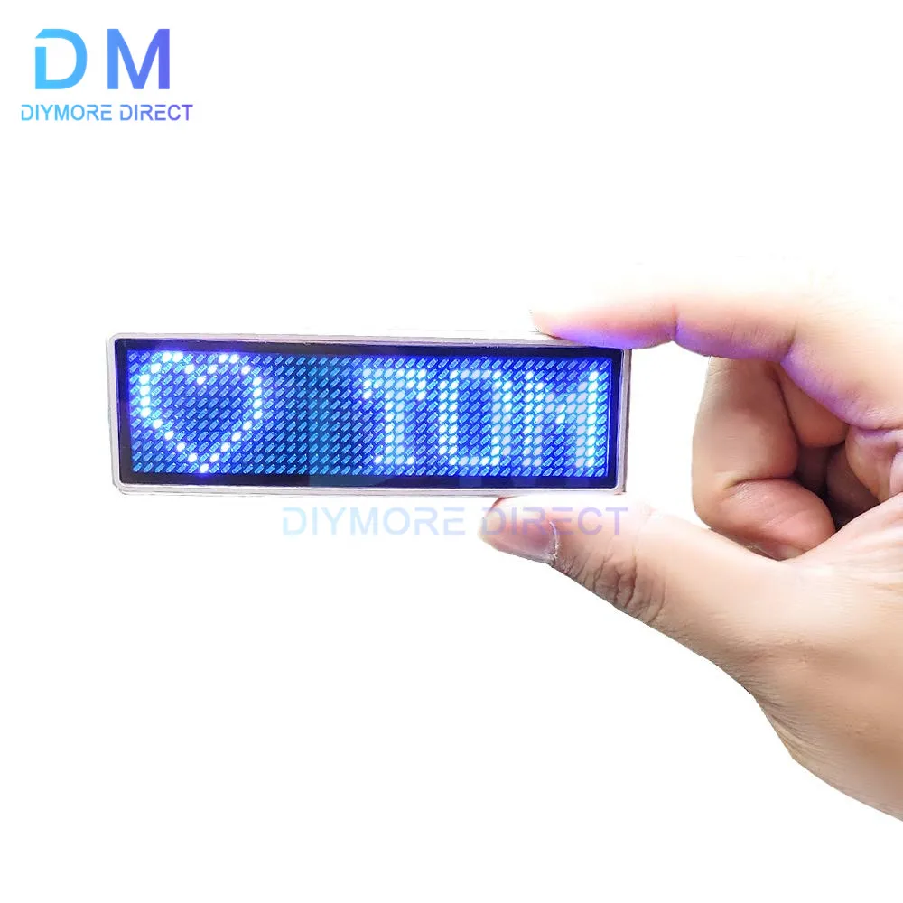 Bluetooth led nome emblema diy placa de mensagem programável multi-idioma mini led tag padrão exibição para reunião de festa