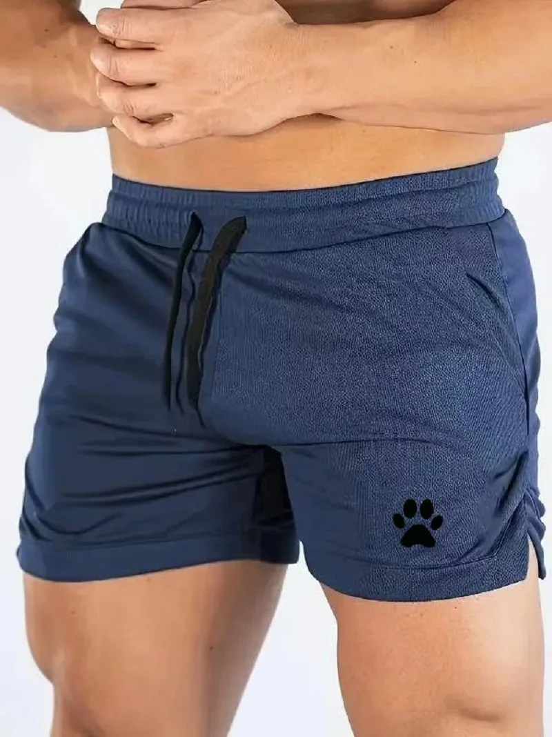 Men's Fashion Bear Paw Print Casual Shorts Fitness Shorts Summer Outdoor Jogging Shorts Men's Home Pants Popular Fitness Shorts