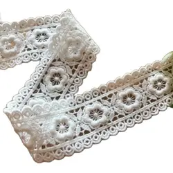 Small Cotton Thickened Lace, Water-soluble Embroidery Lace, DIY Wedding Dress, Home Sewing Accessories, RS4757, 10Yards/Lot