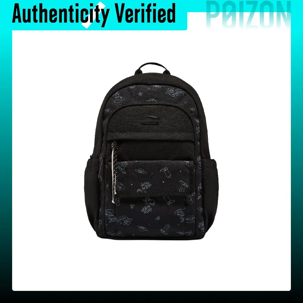 Li Ning X Disney, Collaboration Disney Toy Story Collection Polyester Backpack Regular Unisex Black ABSW337-1
