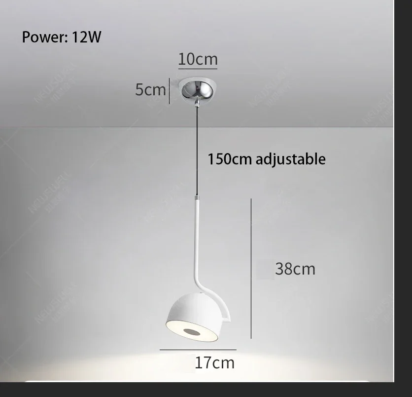 Imagem -05 - Quarto Minimalista Bedside Chandelier Design Moderno Multi Angle Única Cabeça Lâmpada Led Pingente Rotatable Longa Linha Luz Pequena