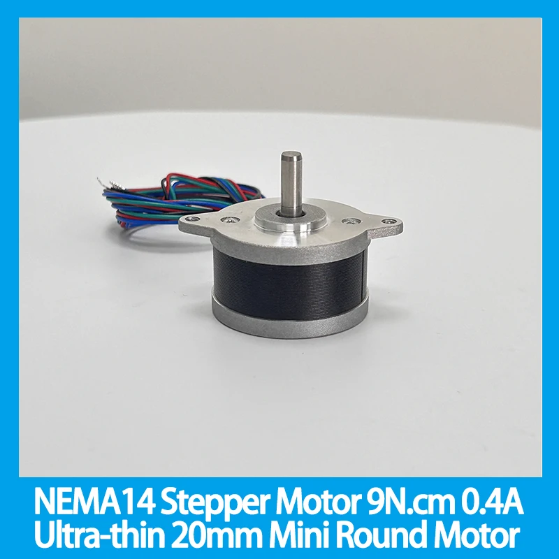 NEMA14 Two -phase Four-wire Stepper Motor Ultra-thin 20mm step angle 1.8° 9N.cm 0.4A Mini Round Motor