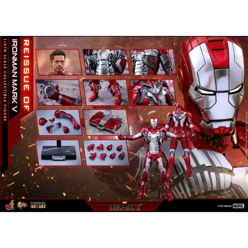

New Original Hot Toys Marvel IRON MAN MARK 5 MMS400 Action Figures Toys Gifts Collection