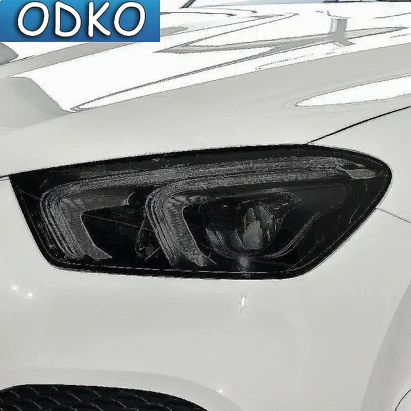 Car Headlight Protection Tint Film Smoke Black Transparent TPU Sticker For Mercedes Benz GLE Class W166 C292 W167 AMG 63 view 2