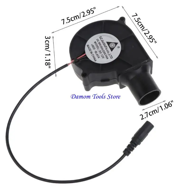 57be USB 5V2A 12V 5,5x2,1 мм для барбекю для барбекю вентилятор вентилятор вентилятор 2500 об / мин воздуходувка вентилятор на