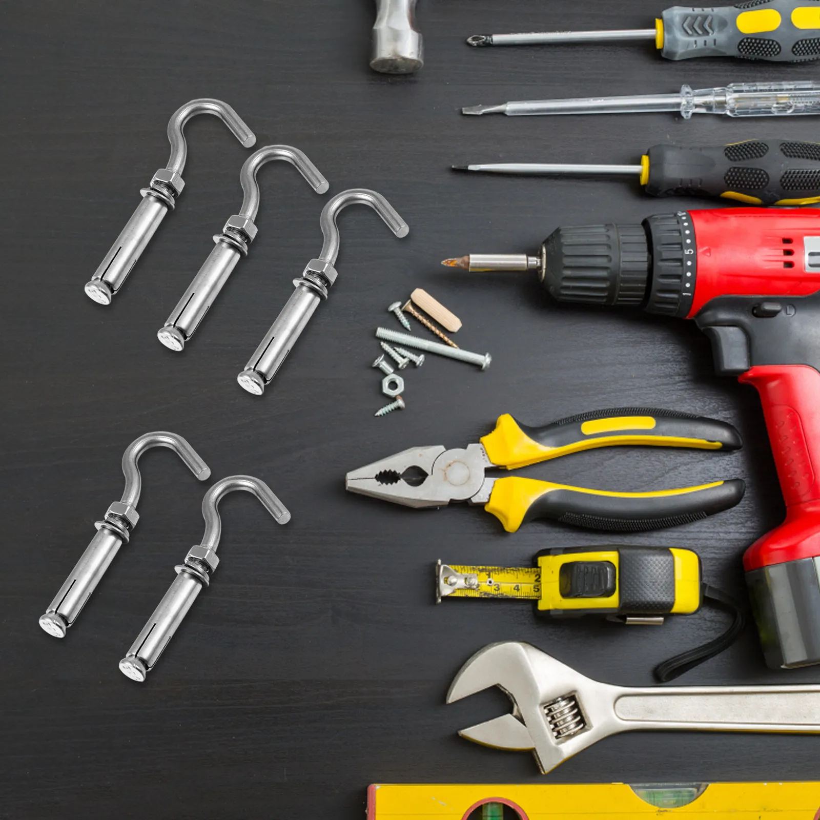 

Набор из 5 крюков из нержавеющей стали: прочные, антикоррозийные, для подвешивания и крепления электропроводки