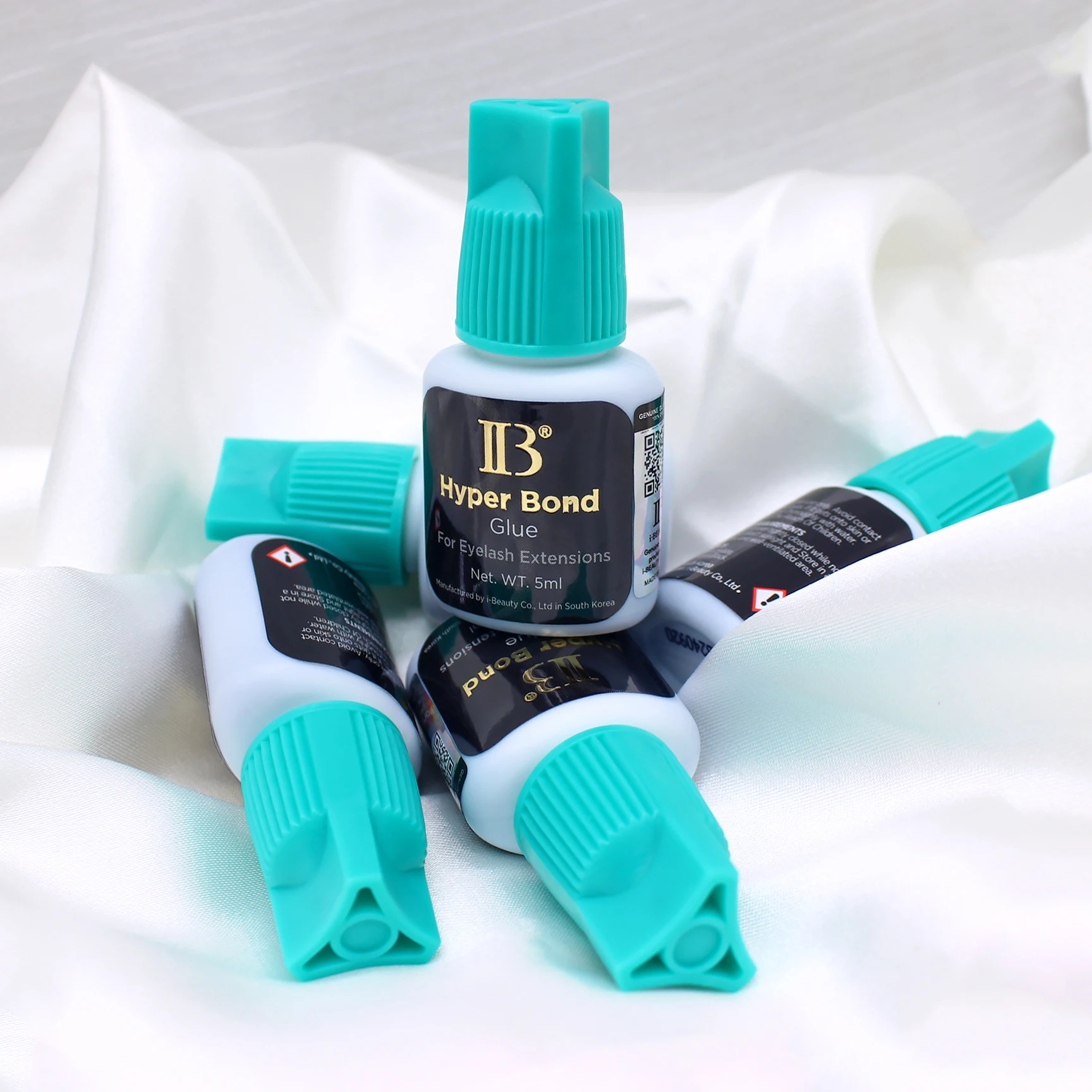 Eyelash Extension Glue Original Korea IB Ibeauty Hyper Bond 0.5s Glue Fast Drying lashes Glue Cyan Cap 5ml False Lash Glue Tools