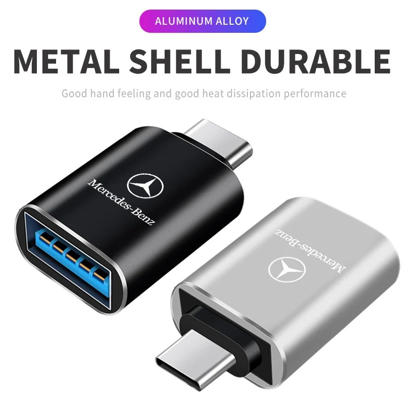 Adattatore dati USB 3.0 tipo C tipo C 10A OTG USB C maschio a USB per Mercedes Benz A180 A200 A260 W203 W210 W211 W204 C E S CLS