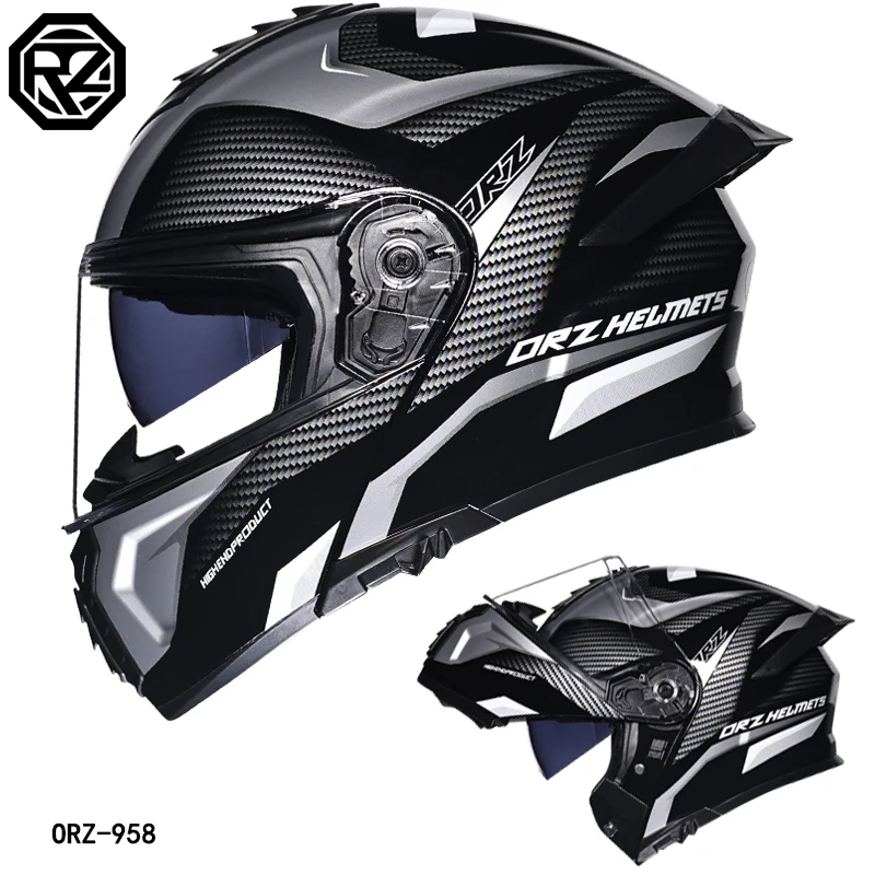 Motorcycle helmet, men's and women's open face helmet, summer dual mirror large tail, semi fully covered all season