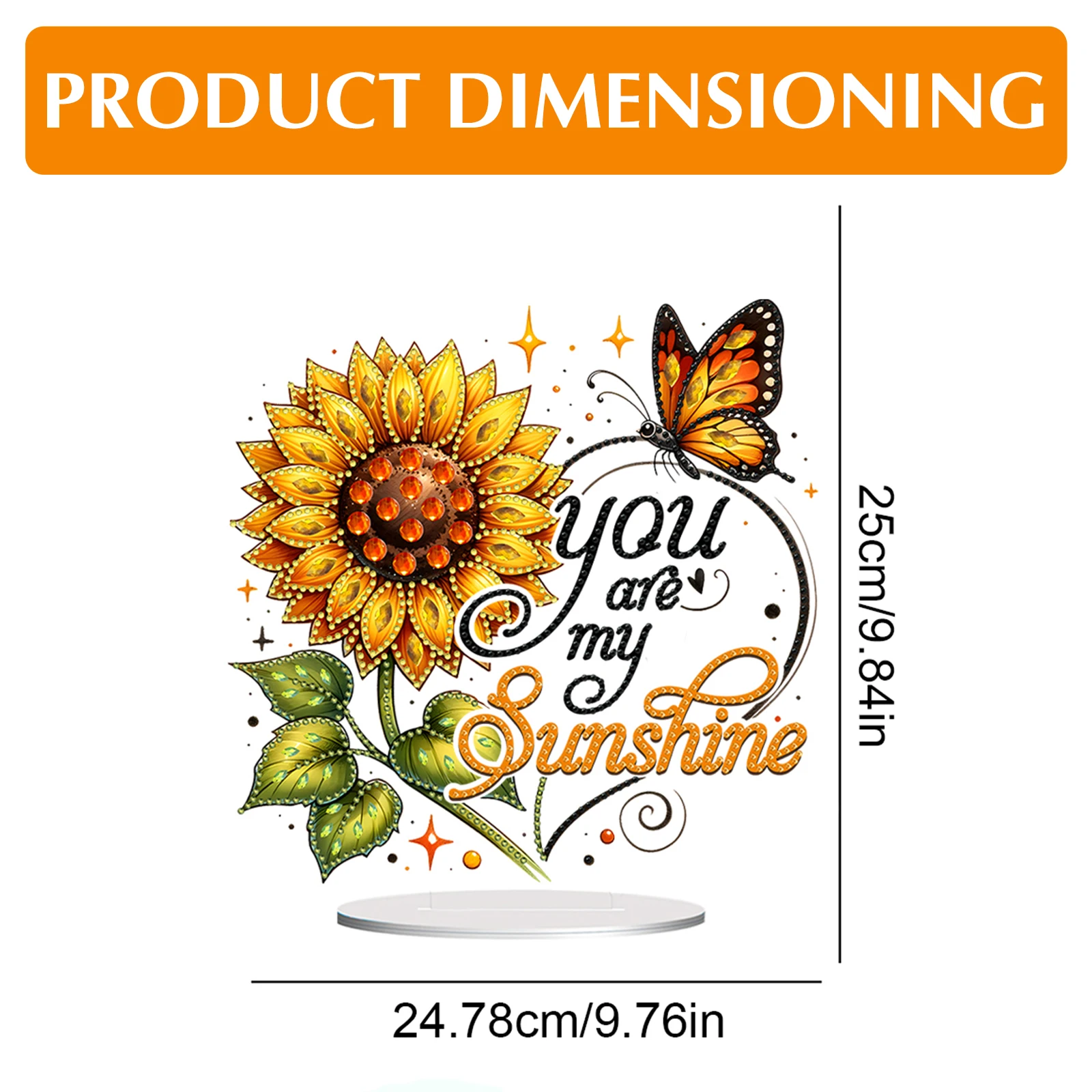 

Special Shape Sunflower Paw Diamond Painting Tabletop Ornaments Kit Table Top Diamond Painting Ornament Kits Bedroom Table Decor