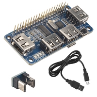 4 Ports USB HUB HAT For Raspberry Pi 3 / 2 / Zero W Extension Board USB To UART For Serial Debugging Compatible With USB2.0/1.1