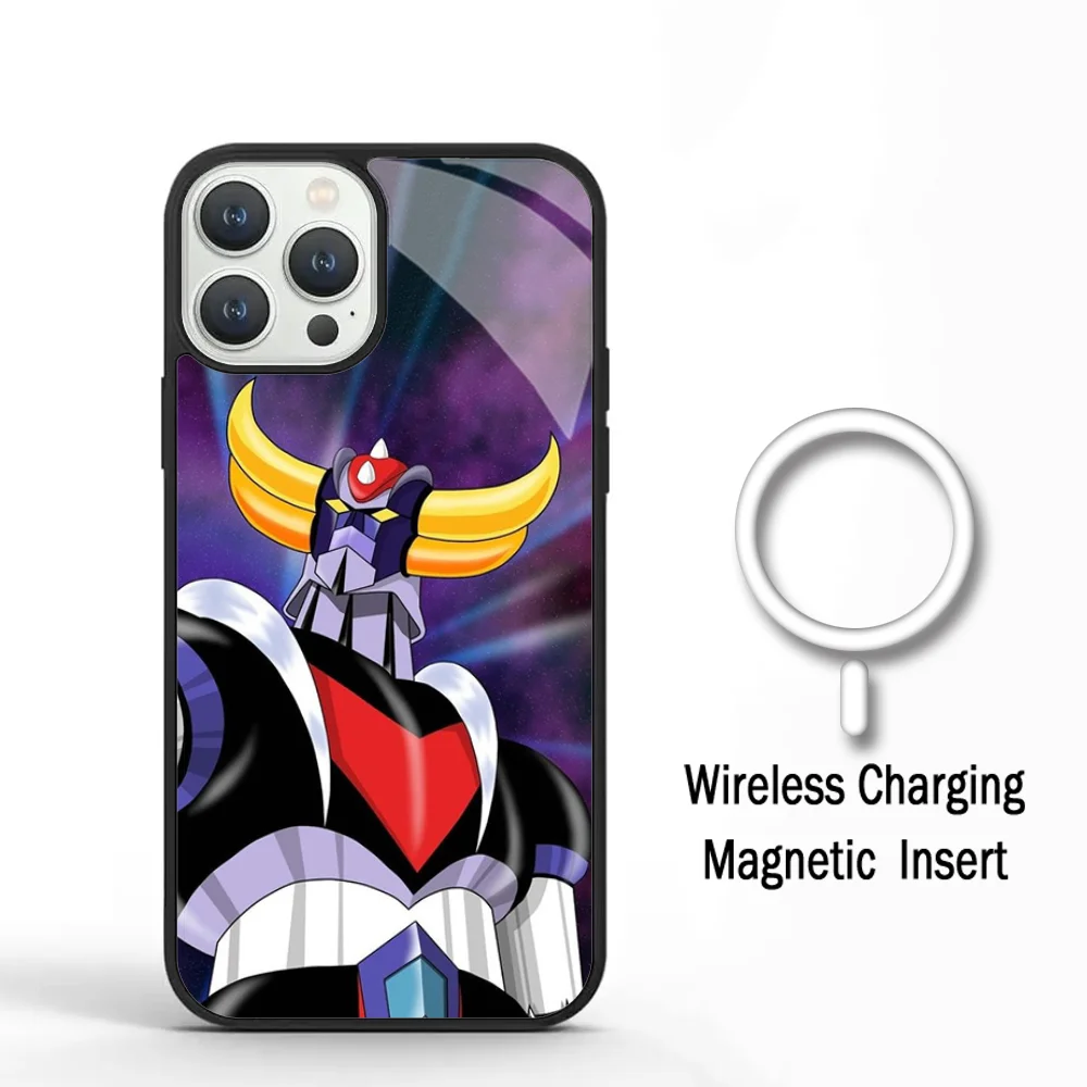 UFO Robot G-Goldoraks Phone Case For IPhone 11 12 13 14 15 Plus Pro Max Mirror Acrylic Cover For Magsafe Wireless Charging