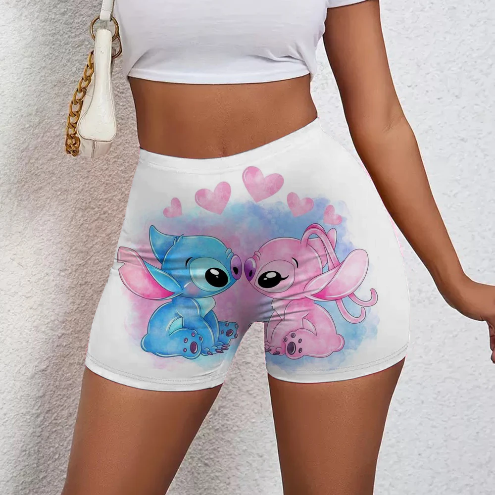 Custom Stitch Angel Volleyball Biker Gym Shorts Damen Anime Athletic Workout Yoga Shorts