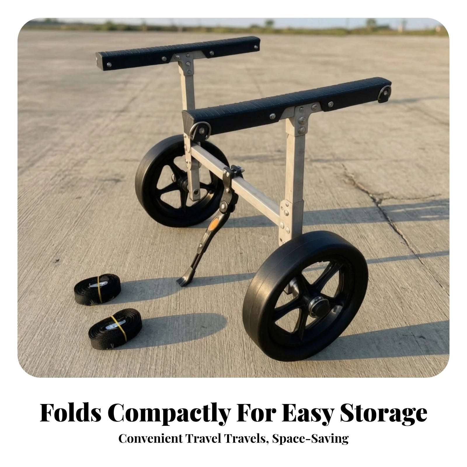 Kayak Cart with Straps Heavy-Duty Kayak Trailer Kayak Dolly Compact Boat Carrier Easy to Assemble for Kayakers