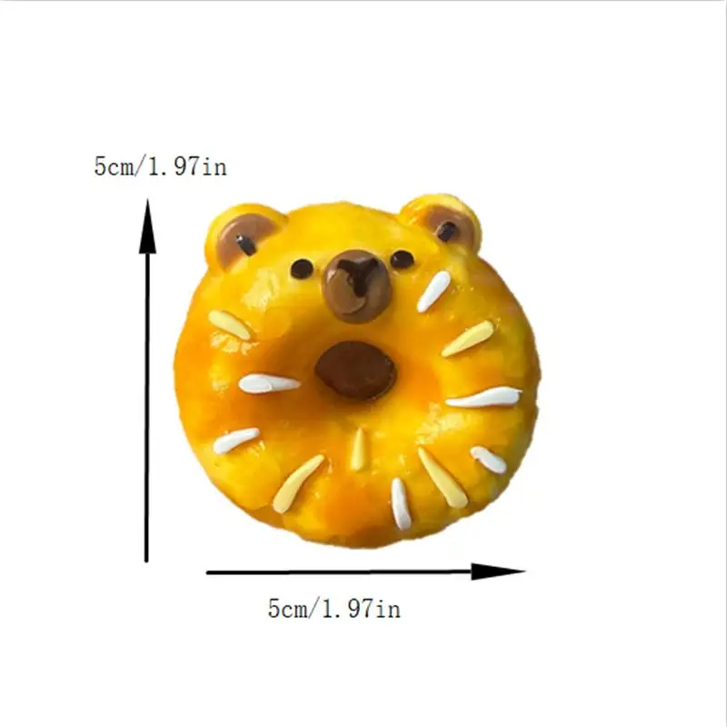 かわいいカピバラの握って遊べるおもちゃ、シリコン製ストレス解消おもちゃ、クリームのような感触の減圧おもちゃ、ゆっくり戻るキーホルダーチャームギフト