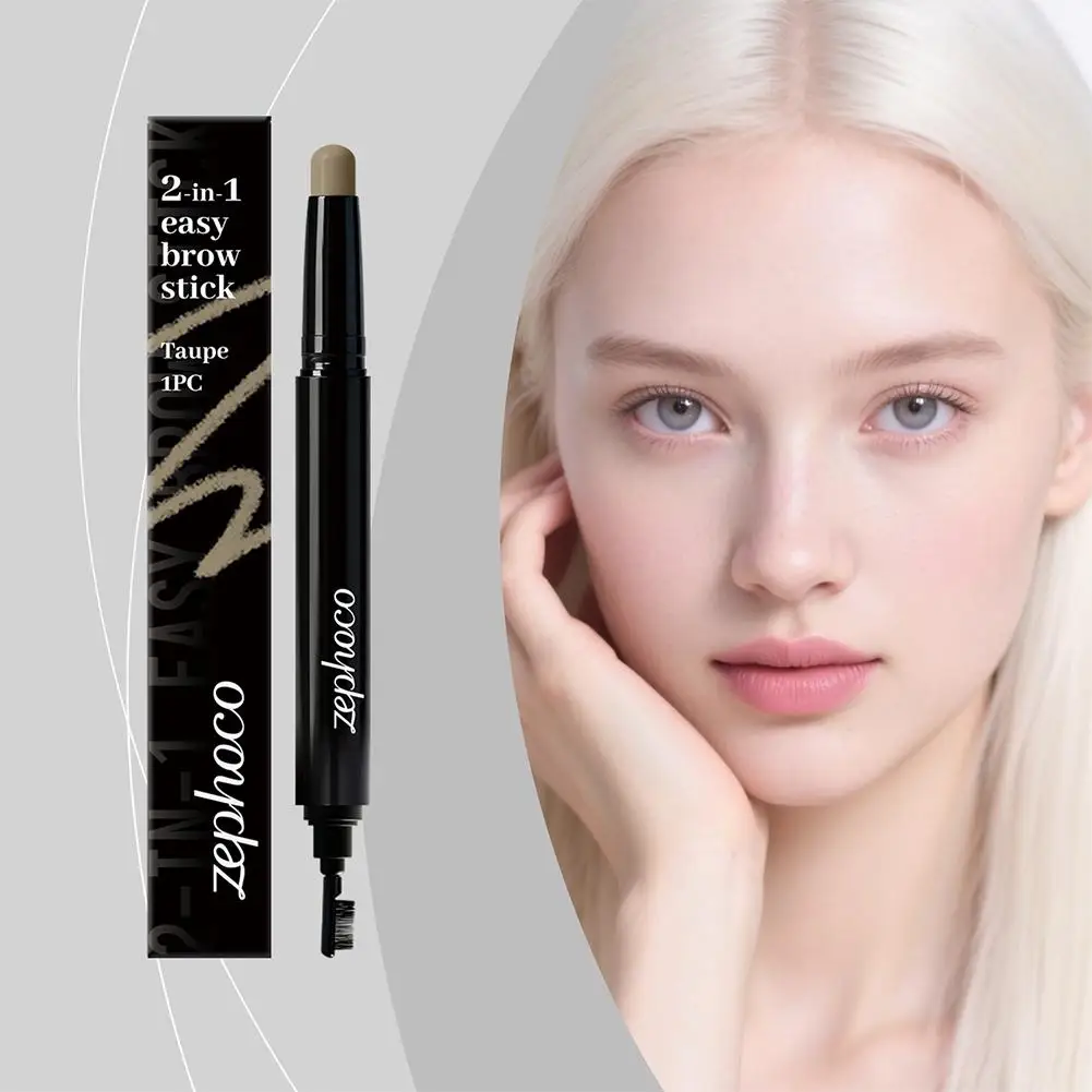 5 ألوان ثلاثية الأبعاد الطبيعية السلس قلم الحواجب طويلة الأمد العين الحاجب تعزيز قلم رصاص 2 في 1 المزدوج رئيس قلم الحواجب #2