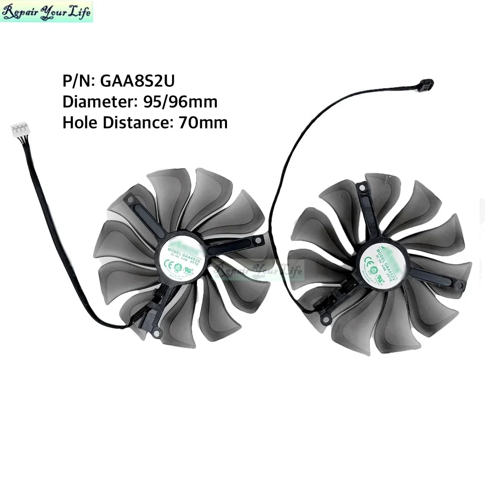 GAA8S2U VGA Cooler Fan Radiator for PALIT GeForce RTX 2060 SUPER 2070 2080 GameRock JetStream Graphics Card GPU Cooling Fans New