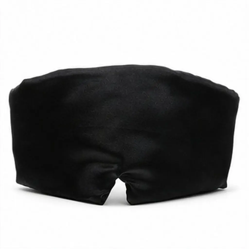 2 Pcs Blackout Eye Mask for Sleeping Travel Light Blocking Covers Faux Silk Eyeshade