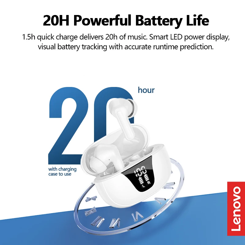 Choice Lenovo XT58 Wireless Bluetooth 5.4 Earphones HIFI Stereo Sound Music Earbuds Long Battery Life Sports Headphones With Mic