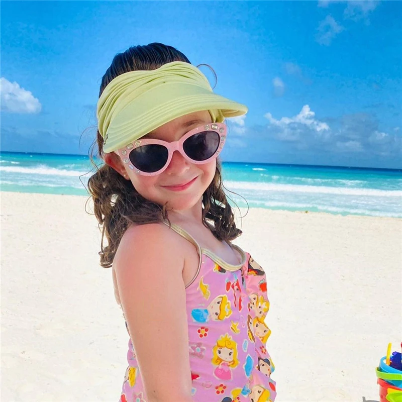 UV Protection Baby Hat Elastic Breathable Kids Boys Girls Baseball Caps Open Top Beach Hats Children Hip-Hop Sun Hat 1-9 Years