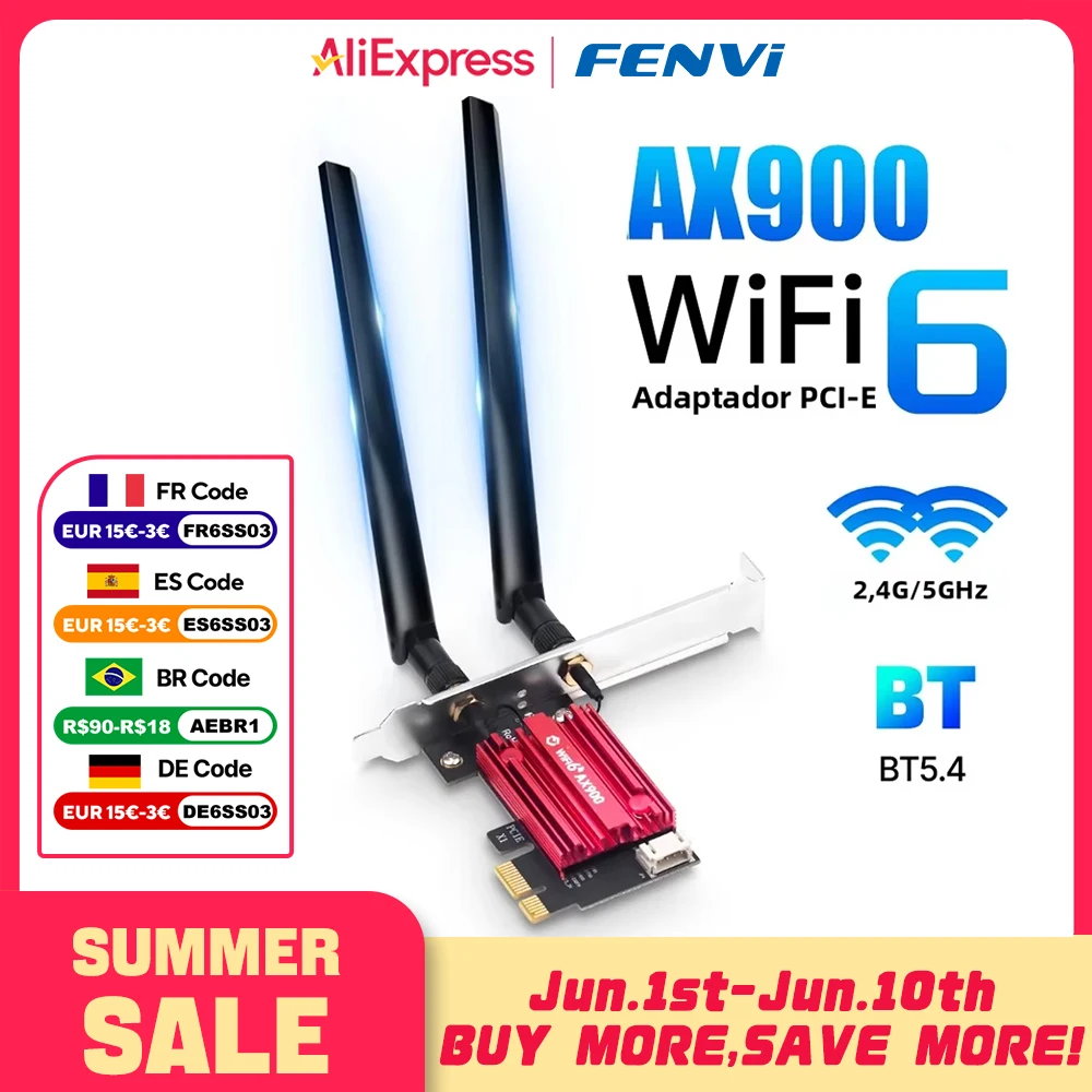 adaptador-wireless-fenvi-ax900-wifi-6-pci-e-bluetooth-54-dual-band-24g-5ghz-900mbps-placa-de-rede-wifi6-para-pc-desktop-win-10-11