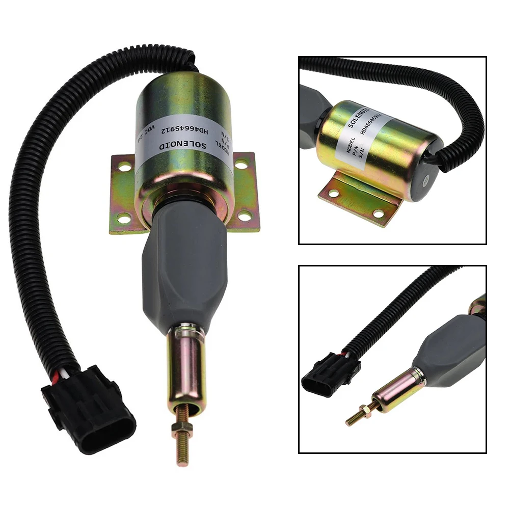 الملف اللولبي لإيقاف الوقود RE516083 للحفارات لـ 120 160LC 200LC 230LC 230LCR 270LC مع جسم من الفولاذ المقاوم للصدأ