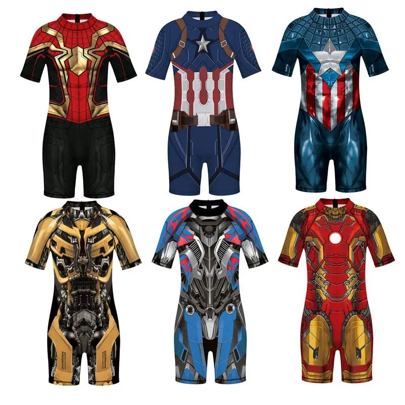 حار الأطفال قطعة واحدة ملابس السباحة الرسوم المتحركة الطباعة الرقمية كوس البدلة