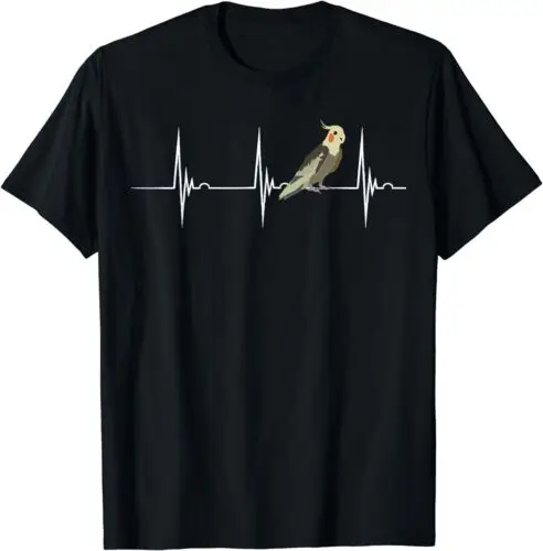 

Cockatiel Heartbeat EKG Pulseline Avian Parrot Birds T-Shirt