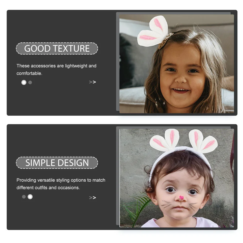 

40Pcs Rabbit Ear Hair Clip Decorations DIY Charm Accessories Lightweight Fabric Bunny Ear for Hairpins Crafts Hair Clips Charm