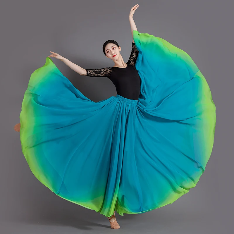 

720 Degree Classical Dance Large Swing Ballet Practice Clothes Xinjiang Folk Dance Elegant Tibetan Dance Practice Wear Costumes