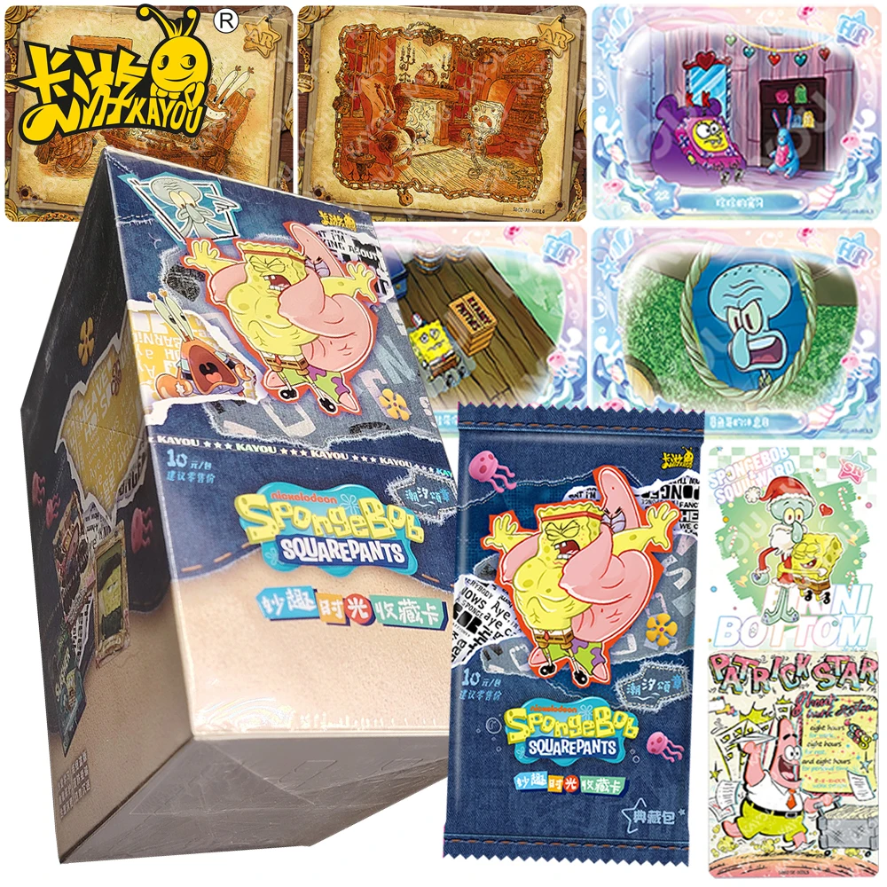

Kayou Original SpongeBob SquarePants Limited Card Cute Cartoon Characters Creative Food Styling Rare Card Kid's Collection Gift