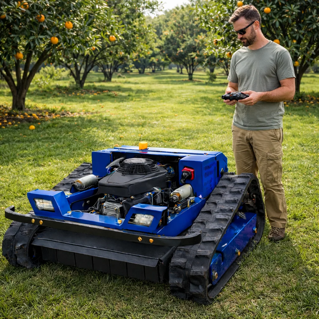 Customized High-Quality Industrial Grade Wireless Lawn Mower Robot 360° Garden Rotating All Terrain Remote Control Lawn Mower