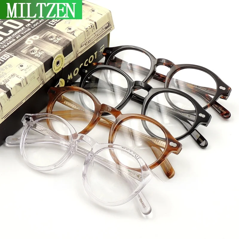 Miltzen Full Frame Plate Glasses Frame Men's and Women's Small Face Width 35 Height 48 Jiangn Boshi