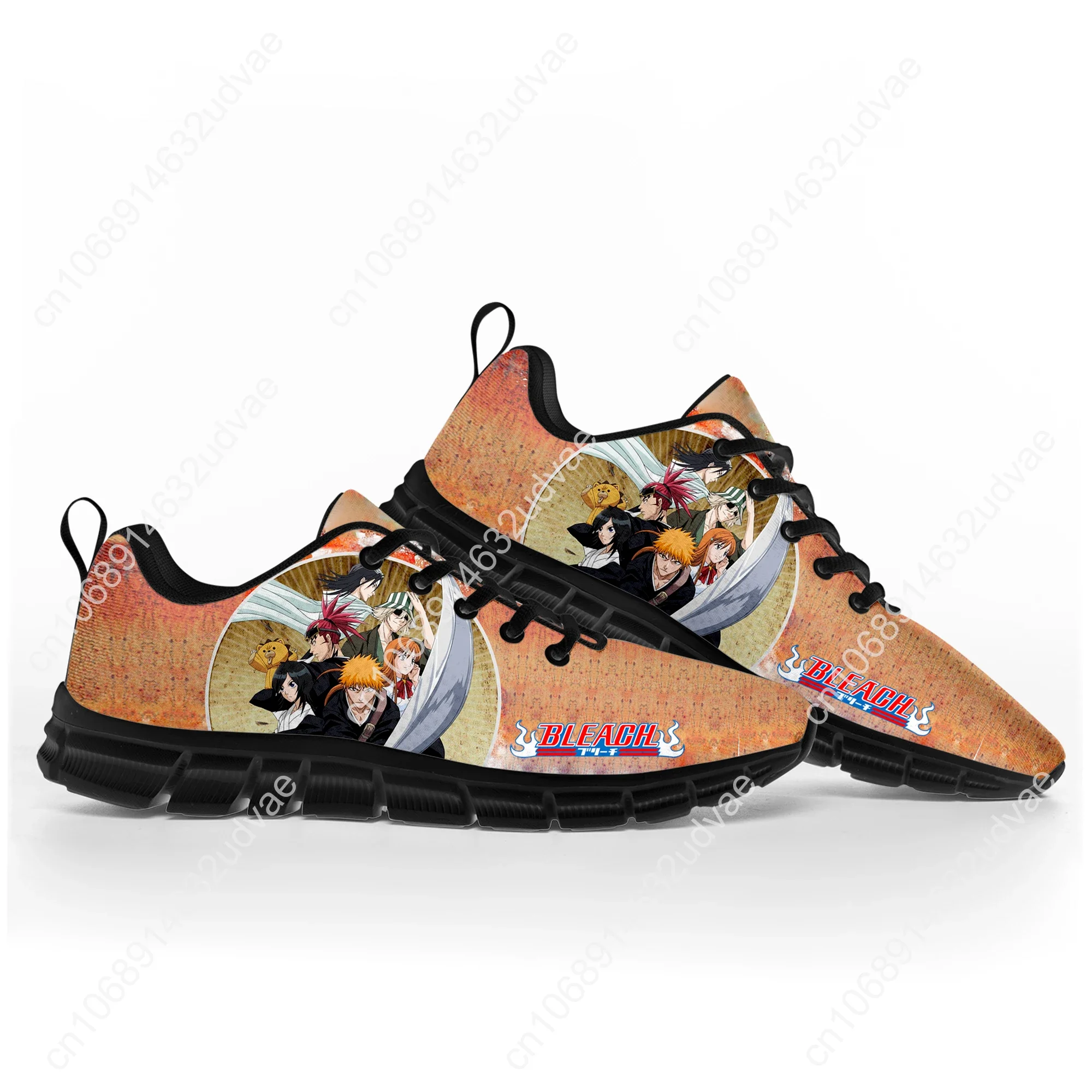 Bleekmiddel Kurosaki Ichigo Sportschoenen Heren Dames Tiener Kinderen Sneakers Custom Hoge Kwaliteit Paar Zwarte Casual Schoen