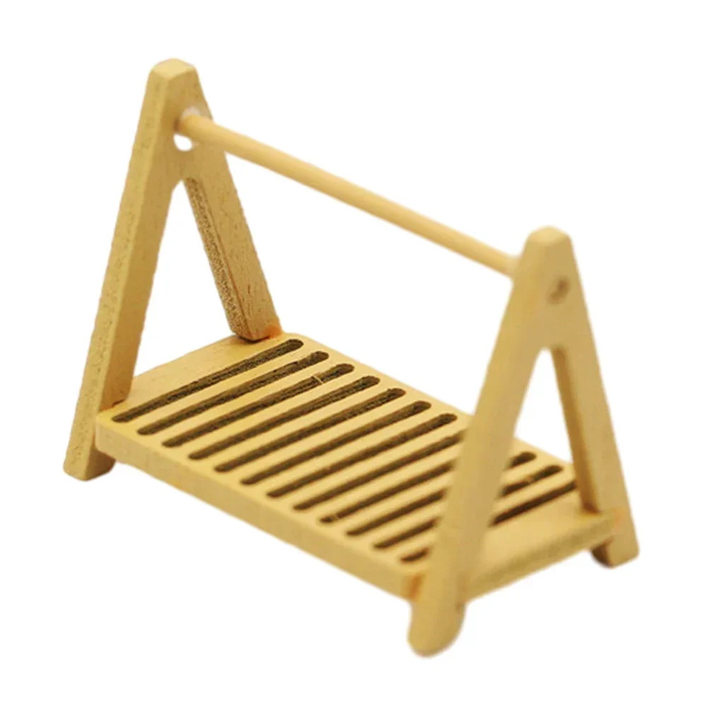 Cake Shelf Wooden Bread Rack 1:12 Decorative Accessories Garden Great Accessory Miniature Scene Multi-Tier Shelf