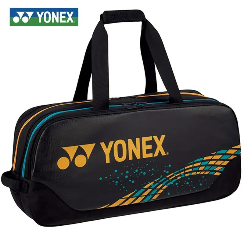 YONEX tas Badminton, tas tenis, Badminton, tas persegi, uniseks, 6 Pak, kapasitas besar, tali kompetisi, kompartemen sepatu independen