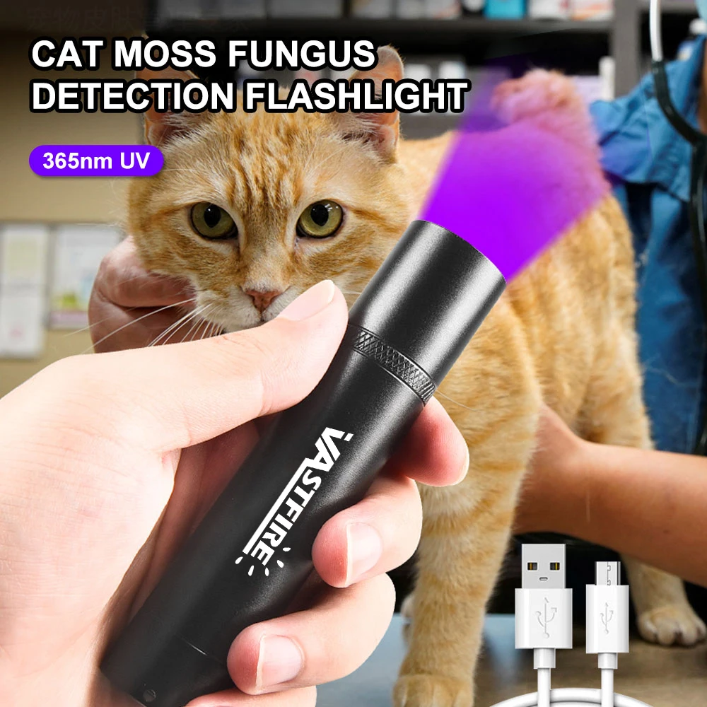 Fungus Detection Flashlight Cat Moss Tease Cat Ultraviolet Violet Light Banknote Detector