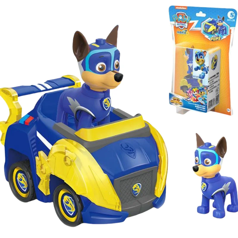 Original Paw Patrol Pull Back Car Series Vehicle Car Ryder Tracker Everest Chase Rex Skye Rocky Marshall Action Figure Toy Gift