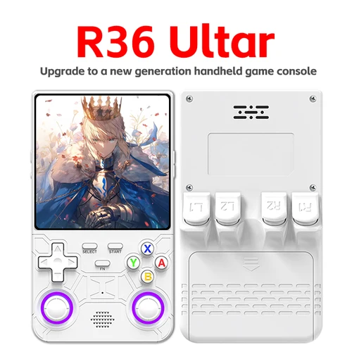 Imagen 1 del producto Reproductor de videojuegos R36 Ultra Retro, pantalla IPS de 4,0 pulgadas, sistema Linux, consola de juegos portátil, consola de juegos portátil de 128GB