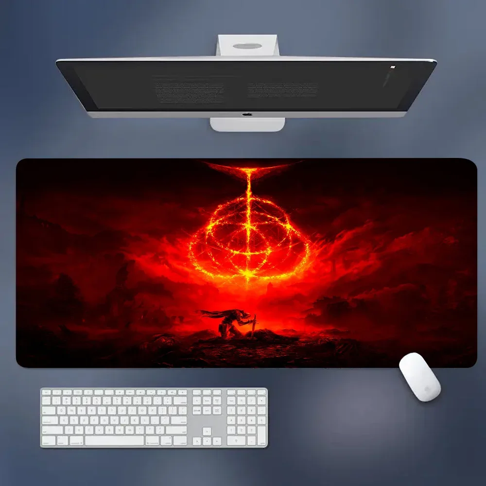 E-Elden Ring In Stocked Laptop Gaming Mice Mousepad Size For Large Edge Locking Game Keyboard Pad