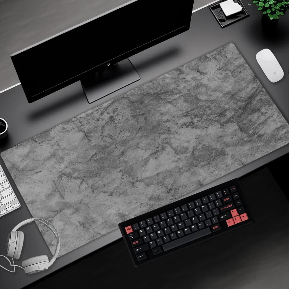 Gaming Mouse Pad Gray Maous Pad Computer Mat Large Mousepad Marble Keyboards Accessories Offices Pc Setup Deskmat Strata Liquid