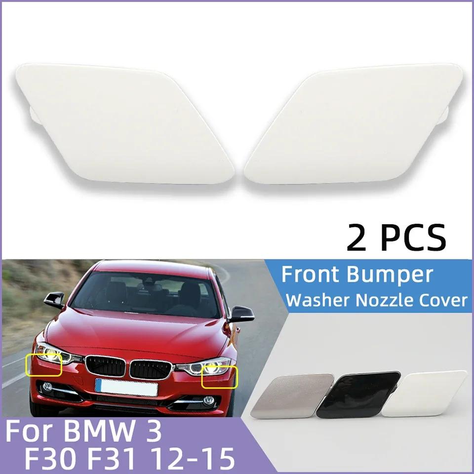 

2Pcs Headlamp Washer Nozzle Cover Lid For BMW F30 F31 320 323 325 328 330 2012 2013 2014 2015 #51117293031 Cleaner Sprayer Cap