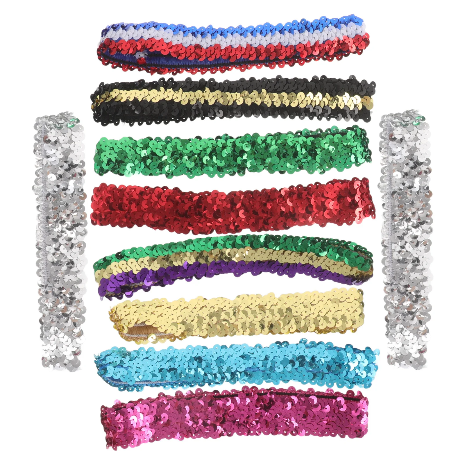 

10 шт. регулируемые повязки на голову, эластичные однотонные хлопковые нескользящие водонепроницаемые повязки для женщин и девочек, фитнеса, бега, тренажерного зала, йоги, спортивные аксессуары