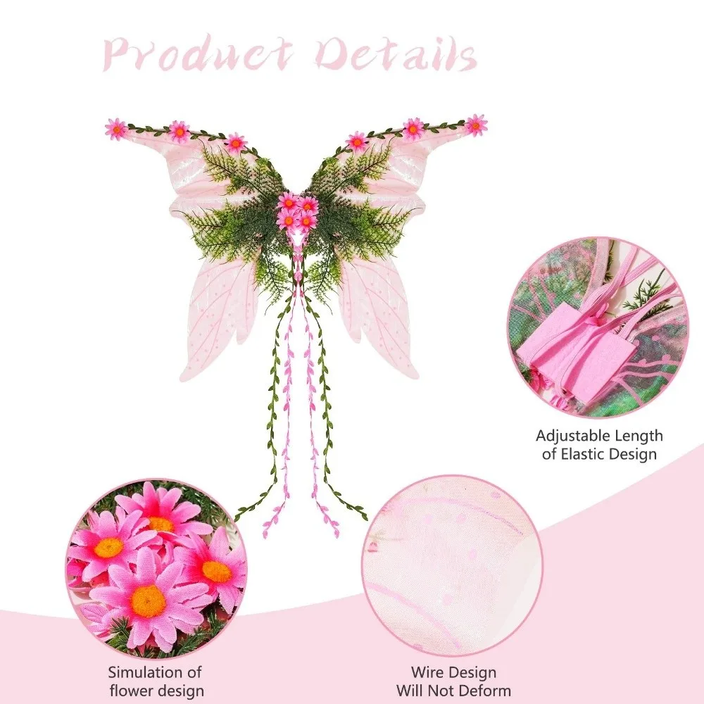 Creatieve Bloem Vlinder Vleugel Cosplay Props Grote Cosplay Vleugel Dansshow Sparkle Cosplay Kostuums Stadium Catwalk Accessoire