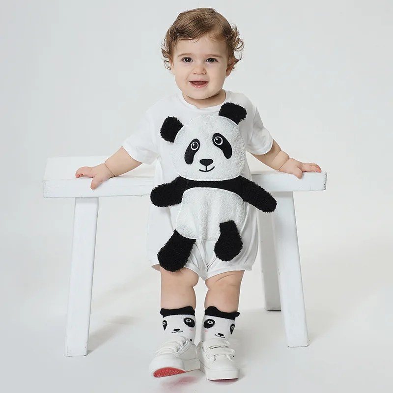 Summer Newborn Baby Clothes Girls Boys Bodysuit Kawaii Cottton Japan Korea Romper Baby Cartoon Panda Outfits Toddler Onesie