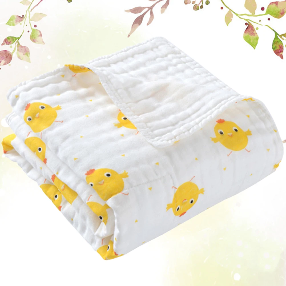 

Одеяло с героями мультфильмов для купания новорожденных, хлопковое мягкое удобное впитывающее дышащее детское хлопковое одеяло 110x110 см