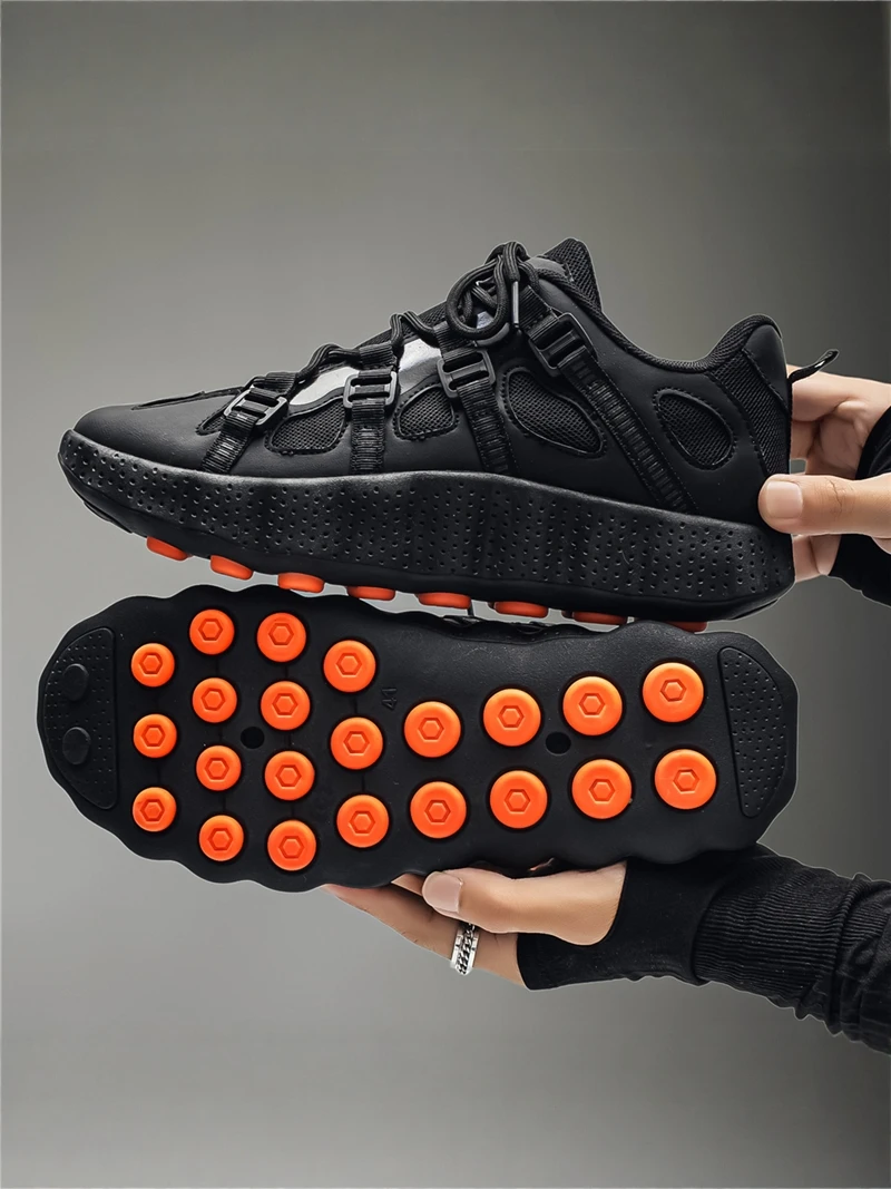 

Men's Summer 2026 New Fashion Casual Sports Shoes Anti-slip Running Shoes Dad Style Black Samurai Shock Absorption Comfortable